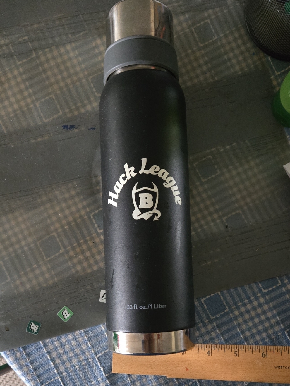 Black Stainless Steel Insulated Water Bottle - Brand: blank